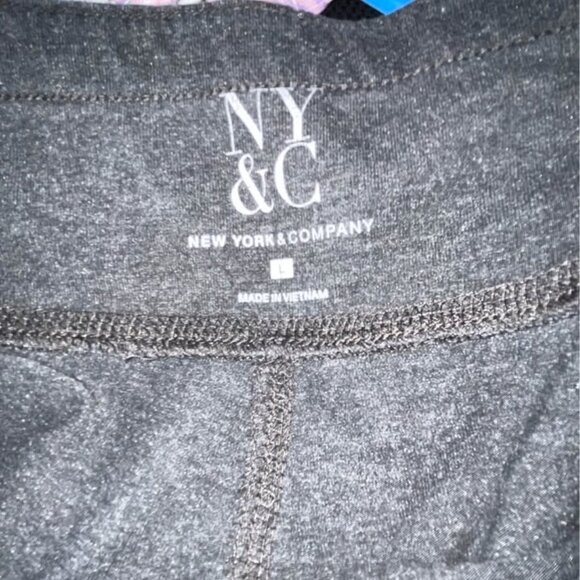 NY&C Charcoal Gray Leggings, Large - Picture 3 of 8